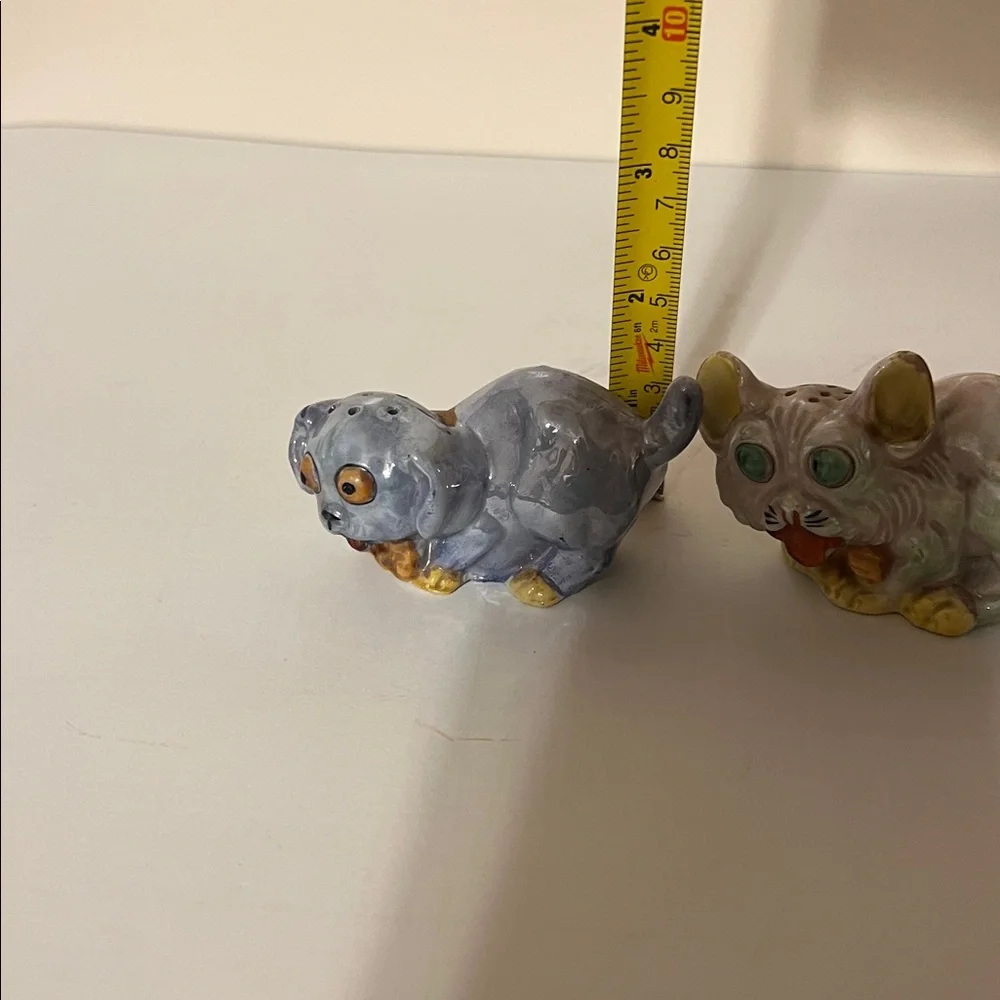 Vintage Mini Ceramic Animal Salt and Pepper Figurines